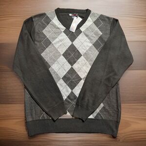 NWT Phat Farm Mens Sweater XL Long Sleeve Cotton Black & Gray